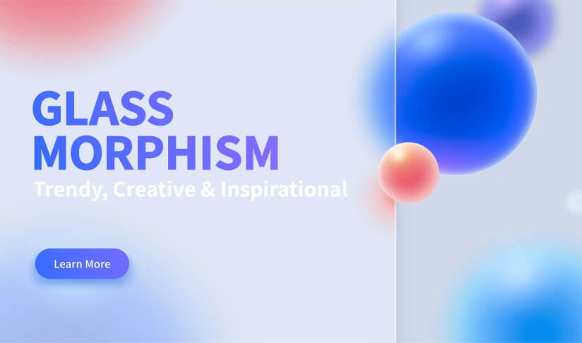 Trendy glass morphism website