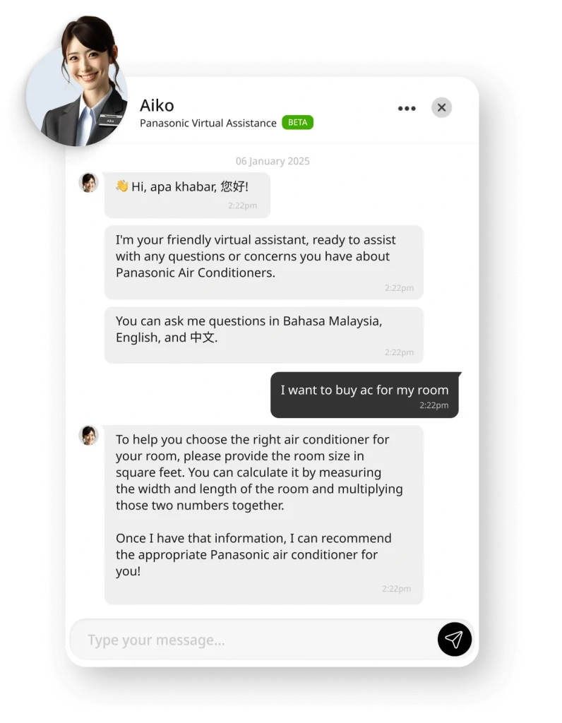 Aiko Panasonic AI Chatbot